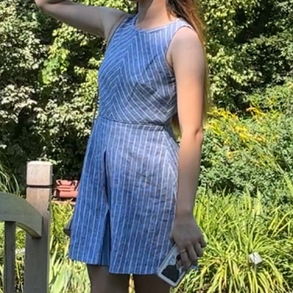 Blue with white strips dress - Picture 1 of 3